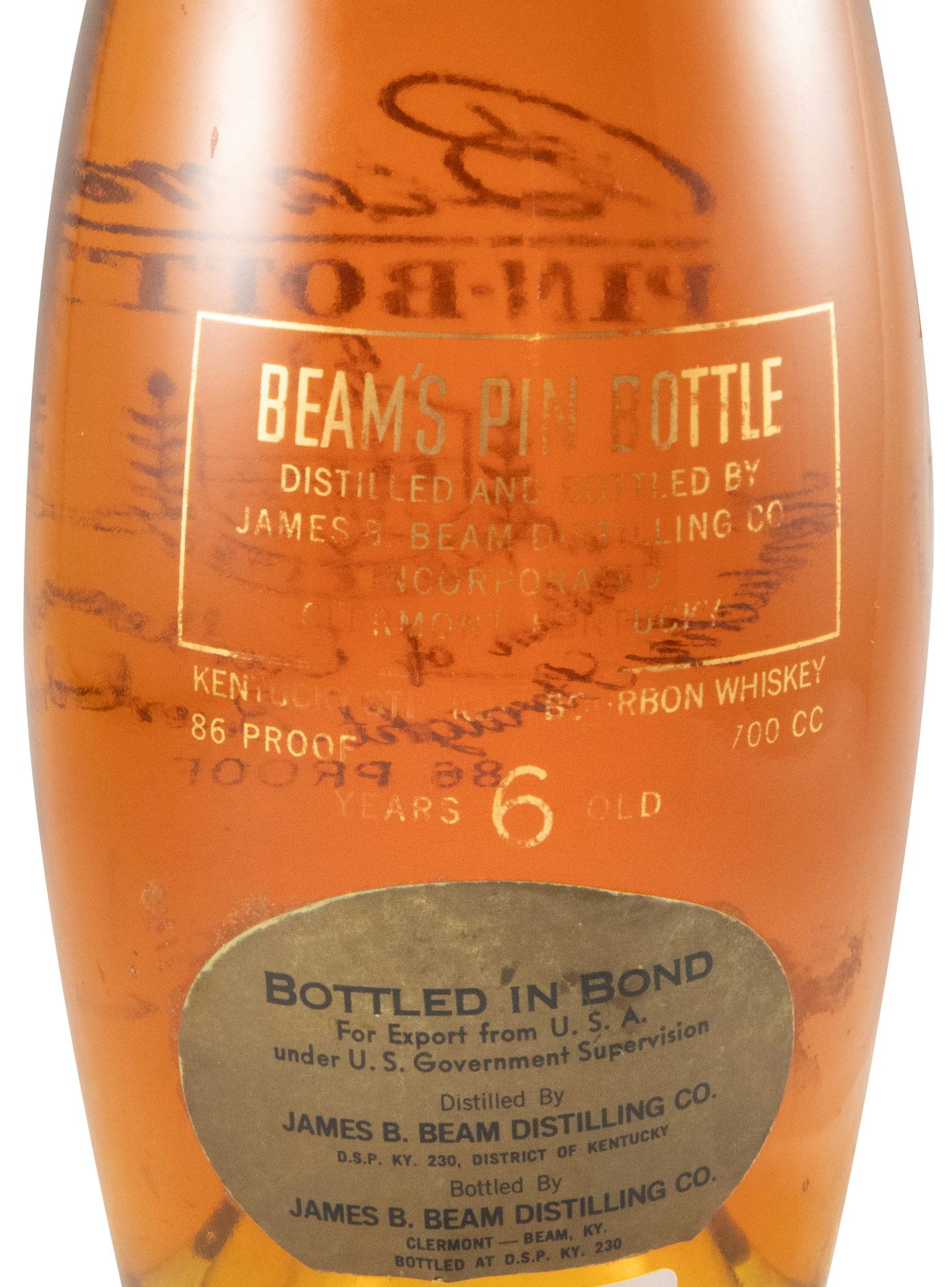 Beam's Pin Bottle Bourbon 6 anos