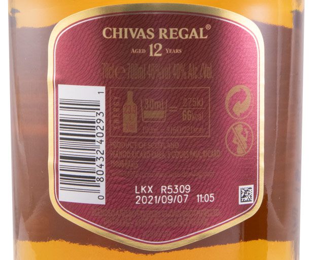 Chivas Regal 12 anos (c/2 Miniaturas Chivas Regal XV & Chivas Regal 18 anos)
