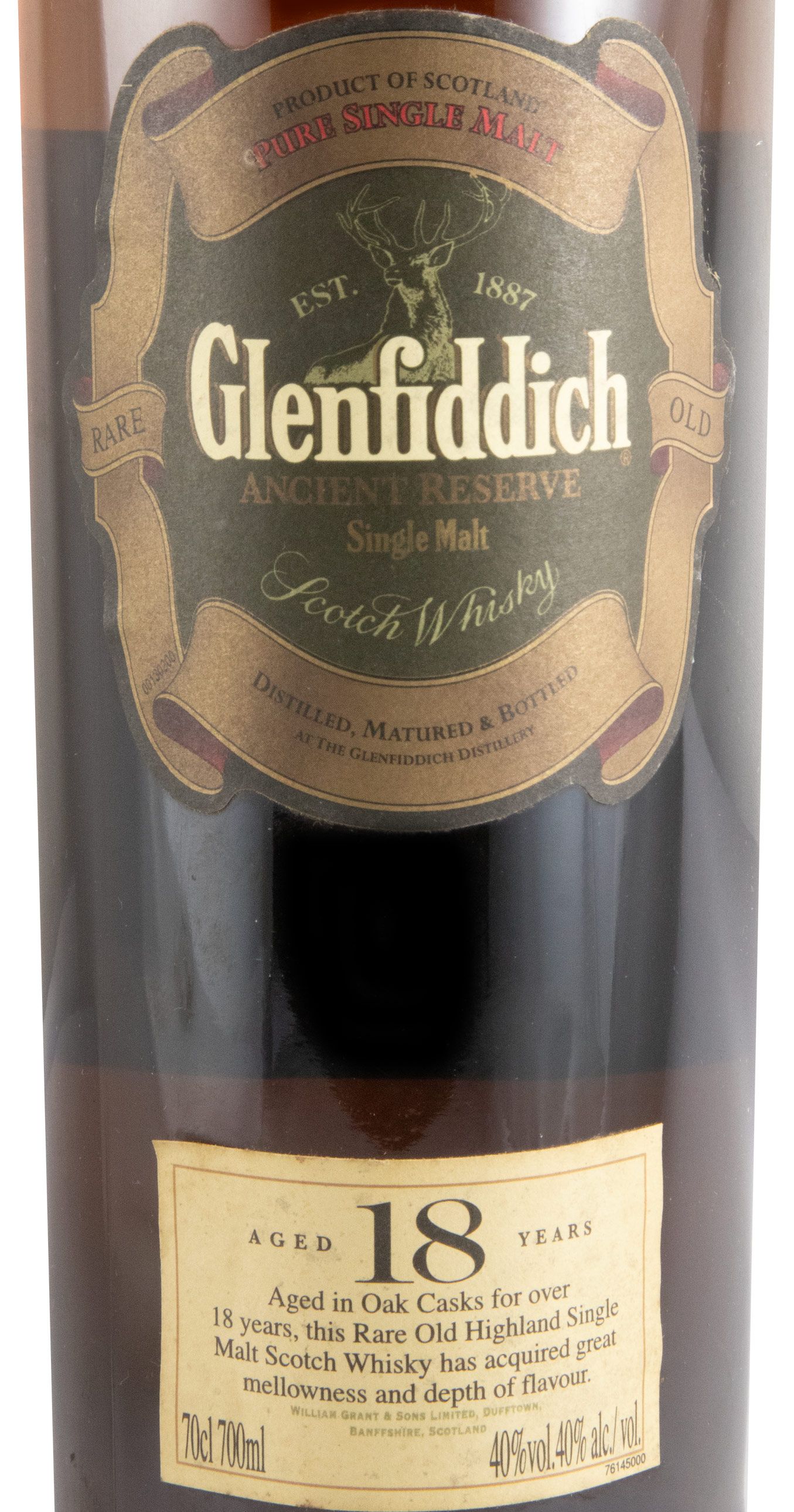 Glenfiddich Rare Old Ancient Reserve 18 anos (sem caixa)