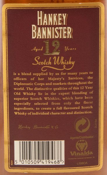 Hankey Bannister 12 years (former bottle)