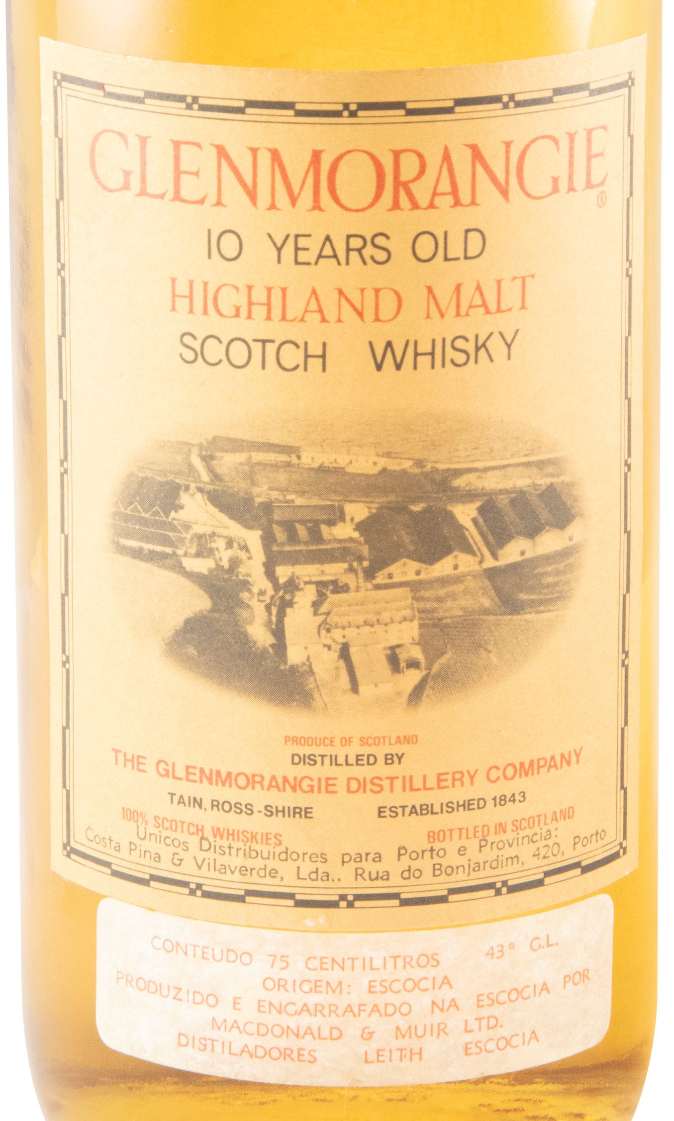 Glenmorangie 10 anos (garrafa redonda) 75cl