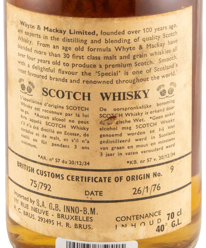 Whyte & Mackays Special Over 4 anos