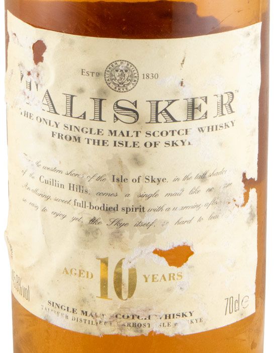 Talisker 10 anos (rótulo danificado)