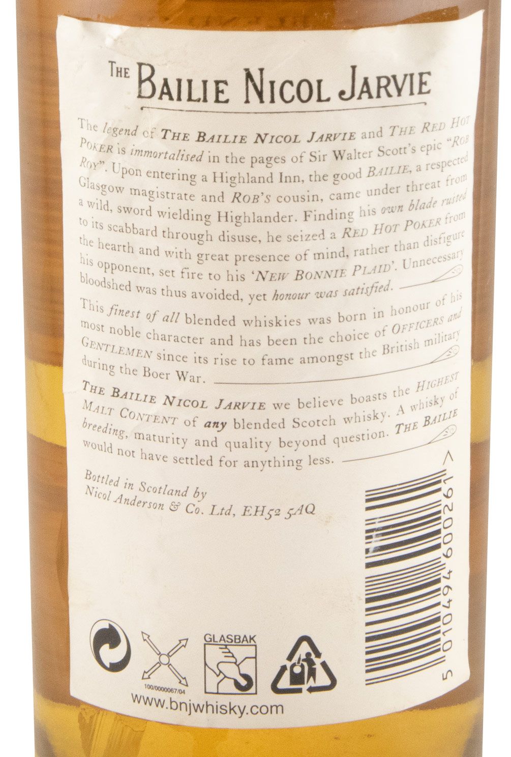 Bailie Nicol Jarvie Very Old Reserve