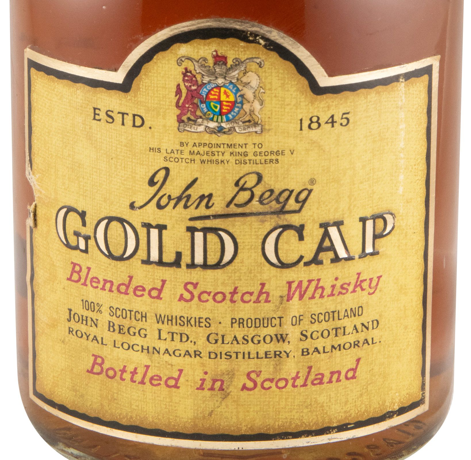 John Begg Golden Cap 12 anos 75cl