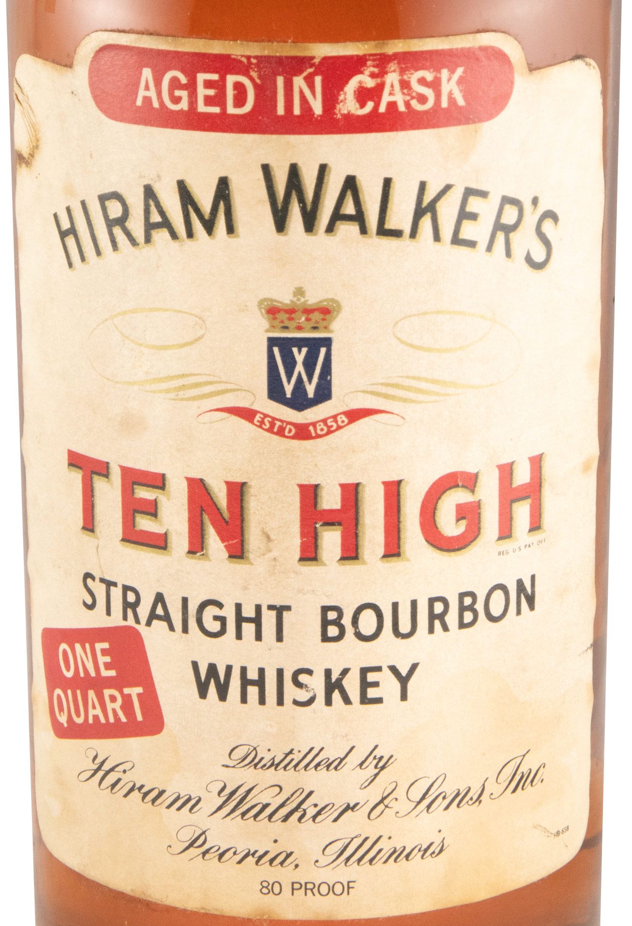 Hiram Walker's Ten High Straight Bourbon 75cl