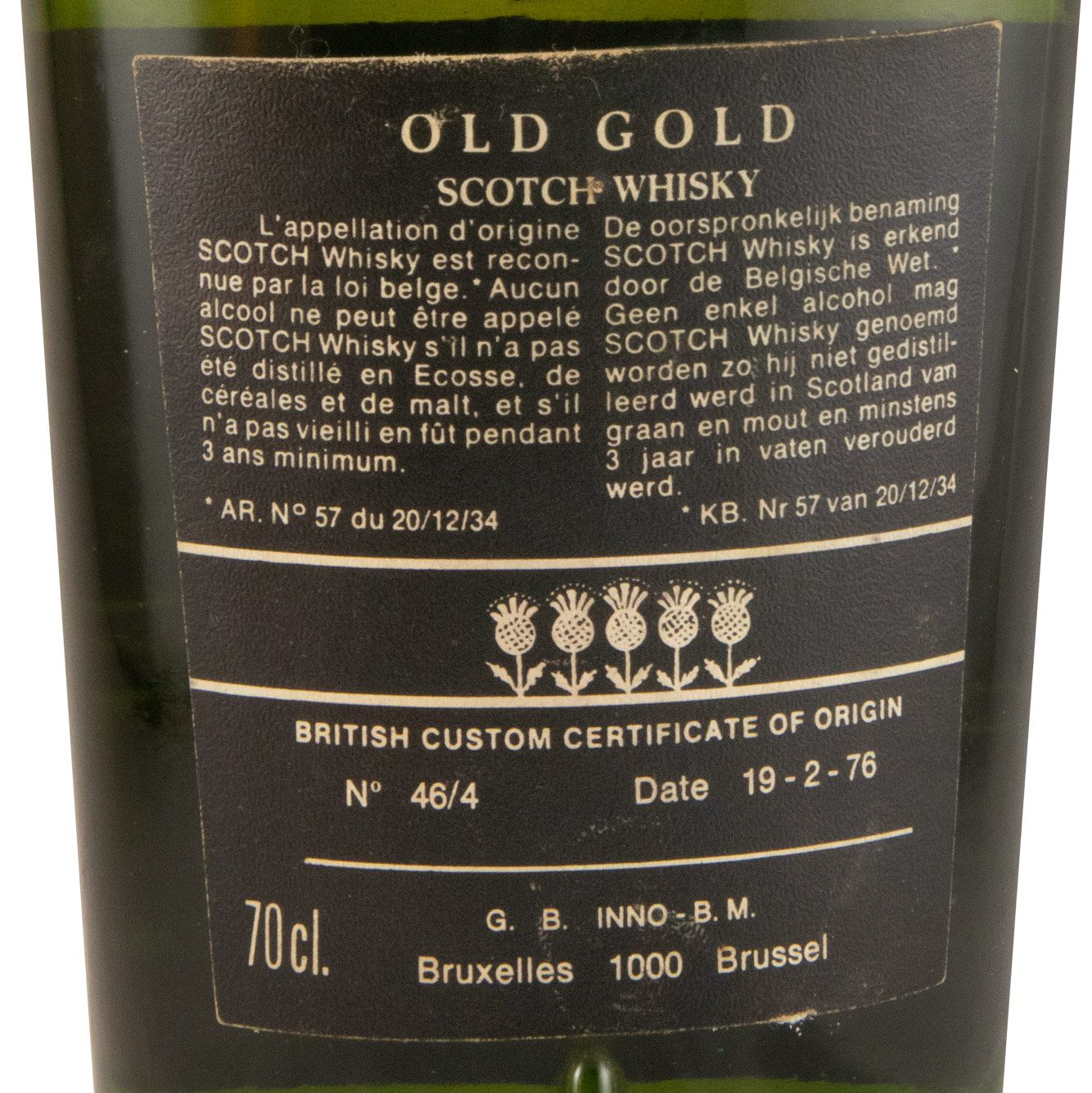 Douglas Mckay Old Gold Special Selected 8 anos