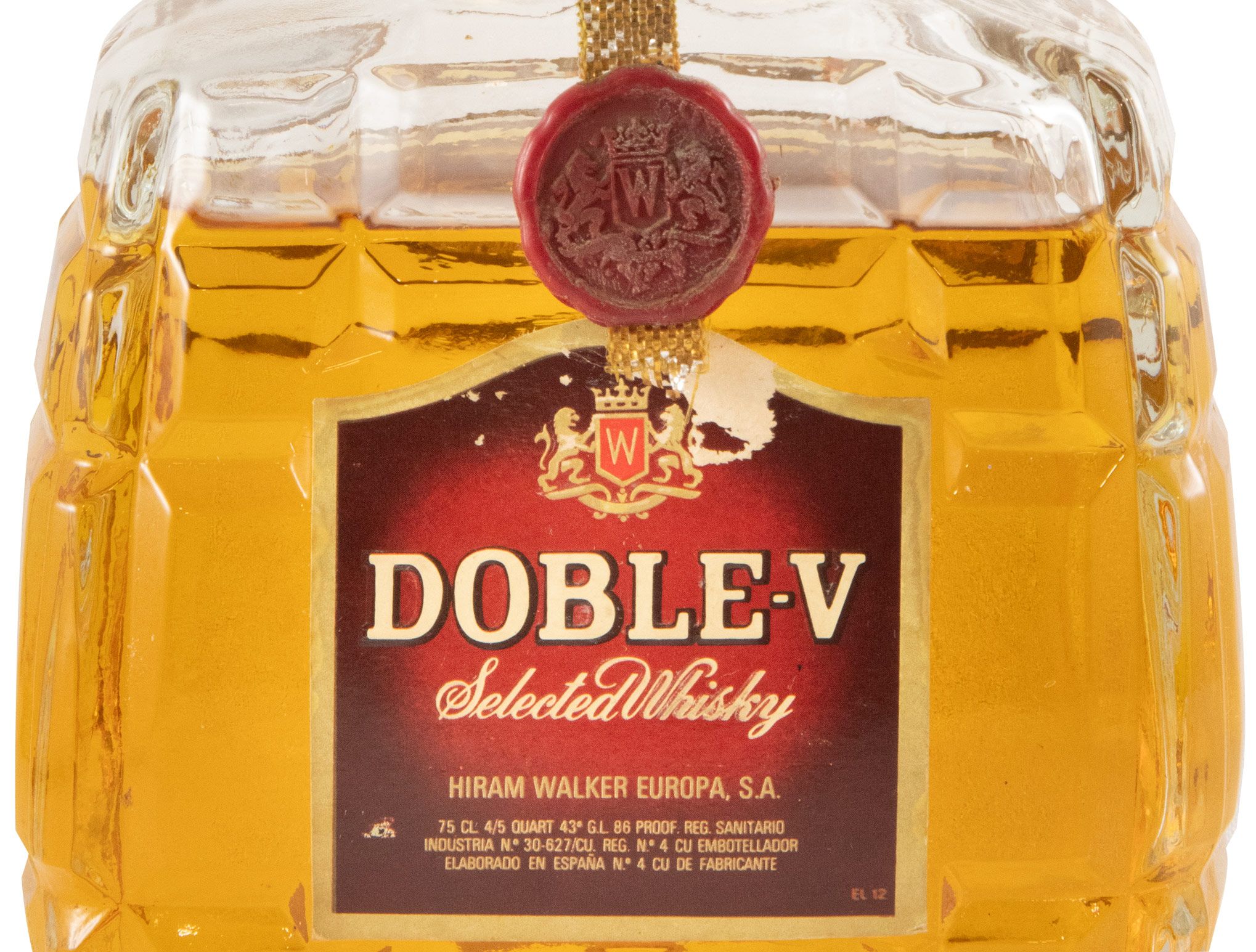 Hiram Walker Double V Select (glass stopper) 75cl