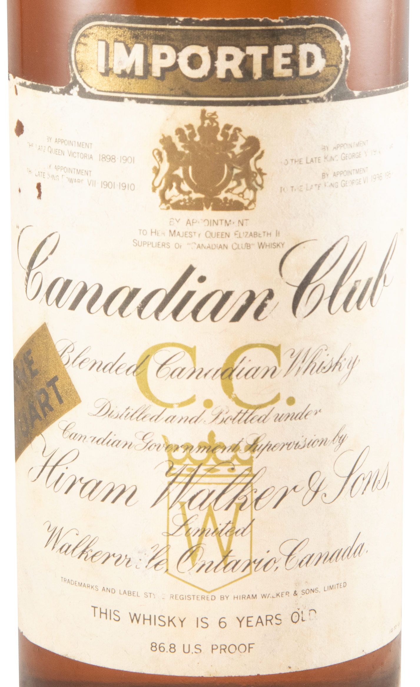 1970 Canadian Club 6 anos 1L