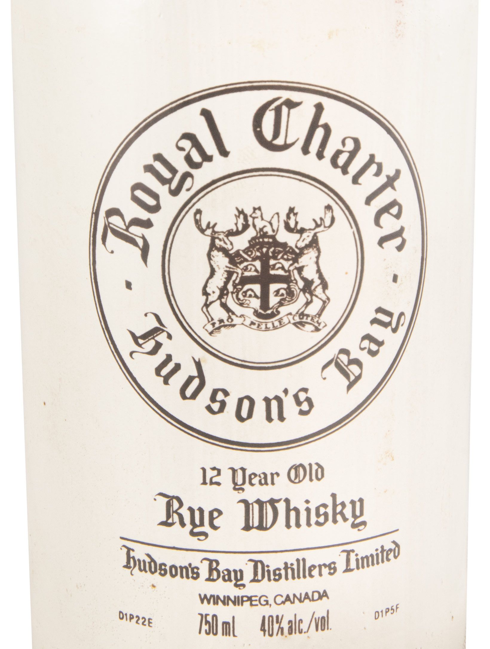 1975 Hudson's Bay Royal Charter Rye 12 anos 75cl