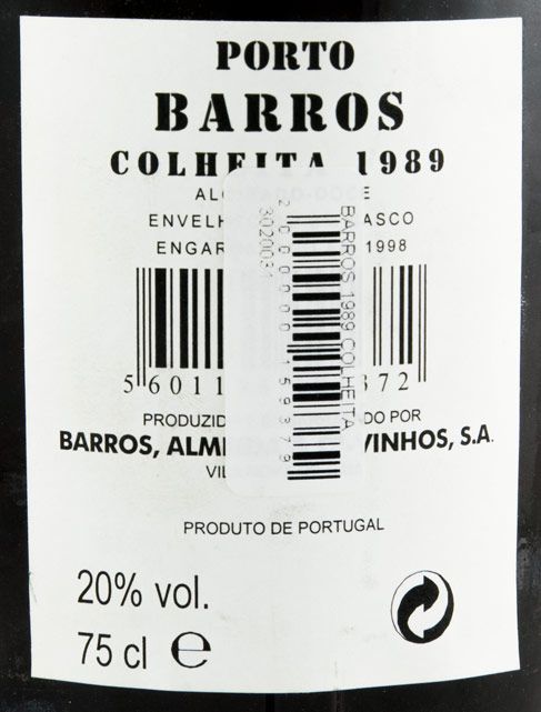 1989 Barros Colheita Porto