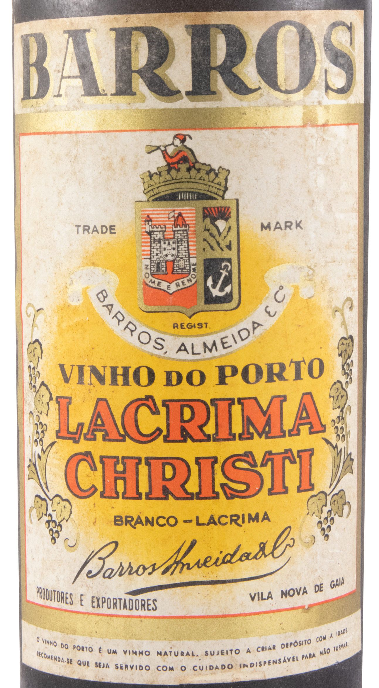 Barros Lacrima Christi Port (former bottle)