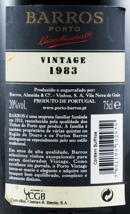 1983 Barros Vintage Porto