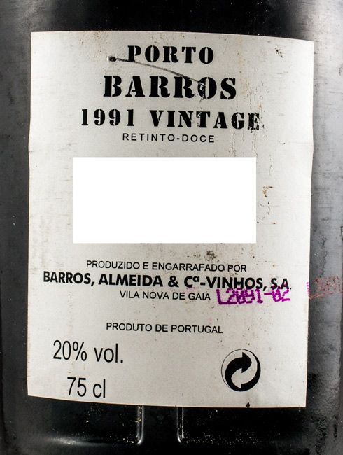 1991 Barros Vintage Porto
