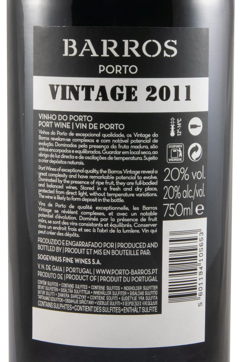 2011 Barros Vintage Port