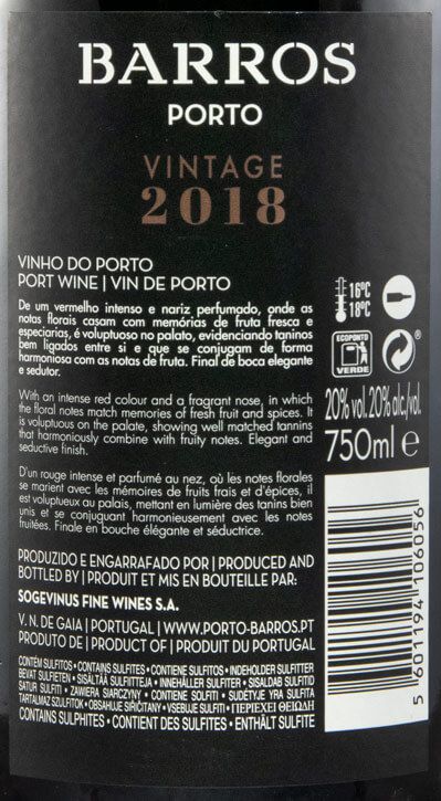 2018 Barros Vintage Porto