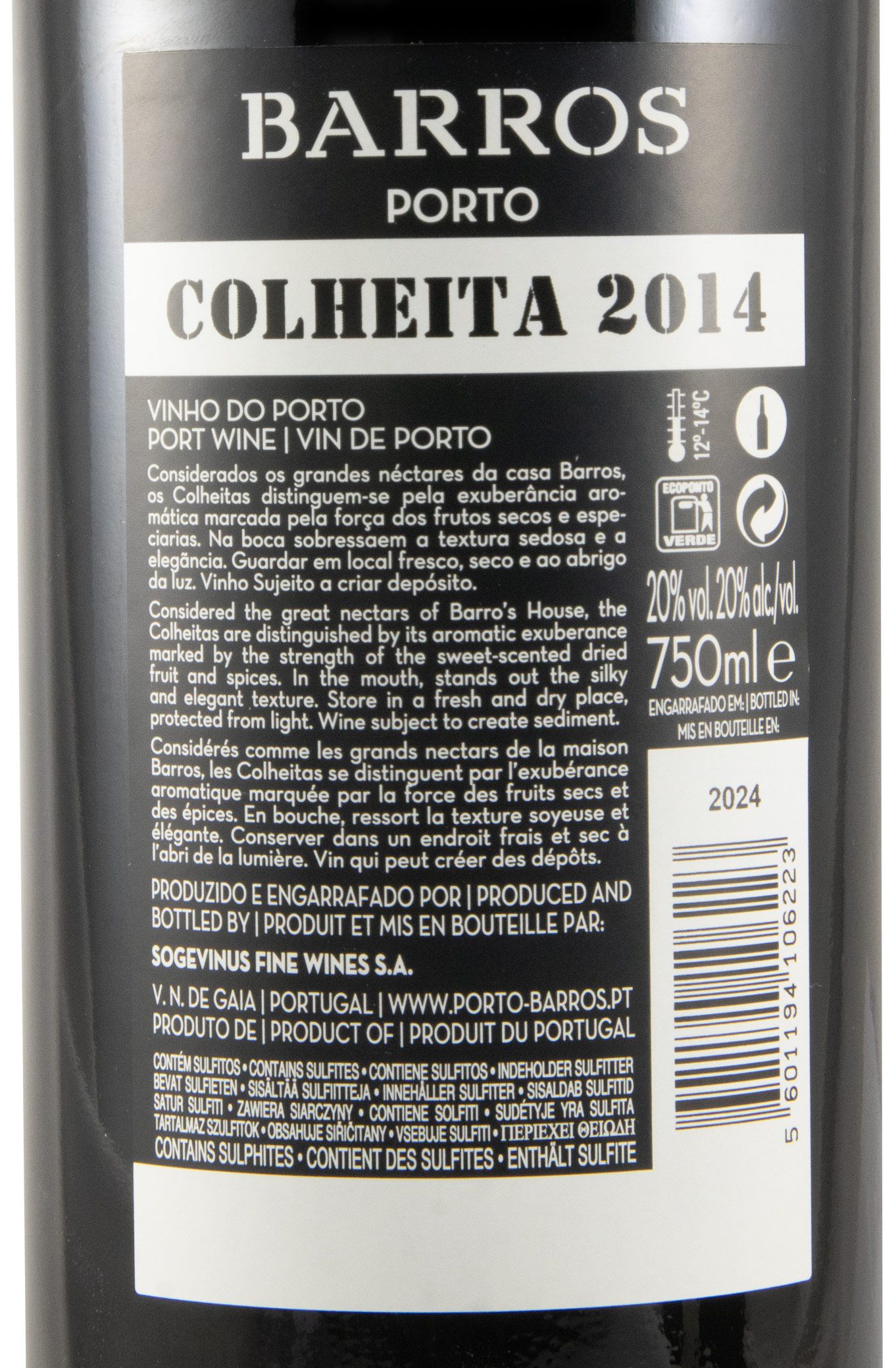 2014 Barros Colheita Porto