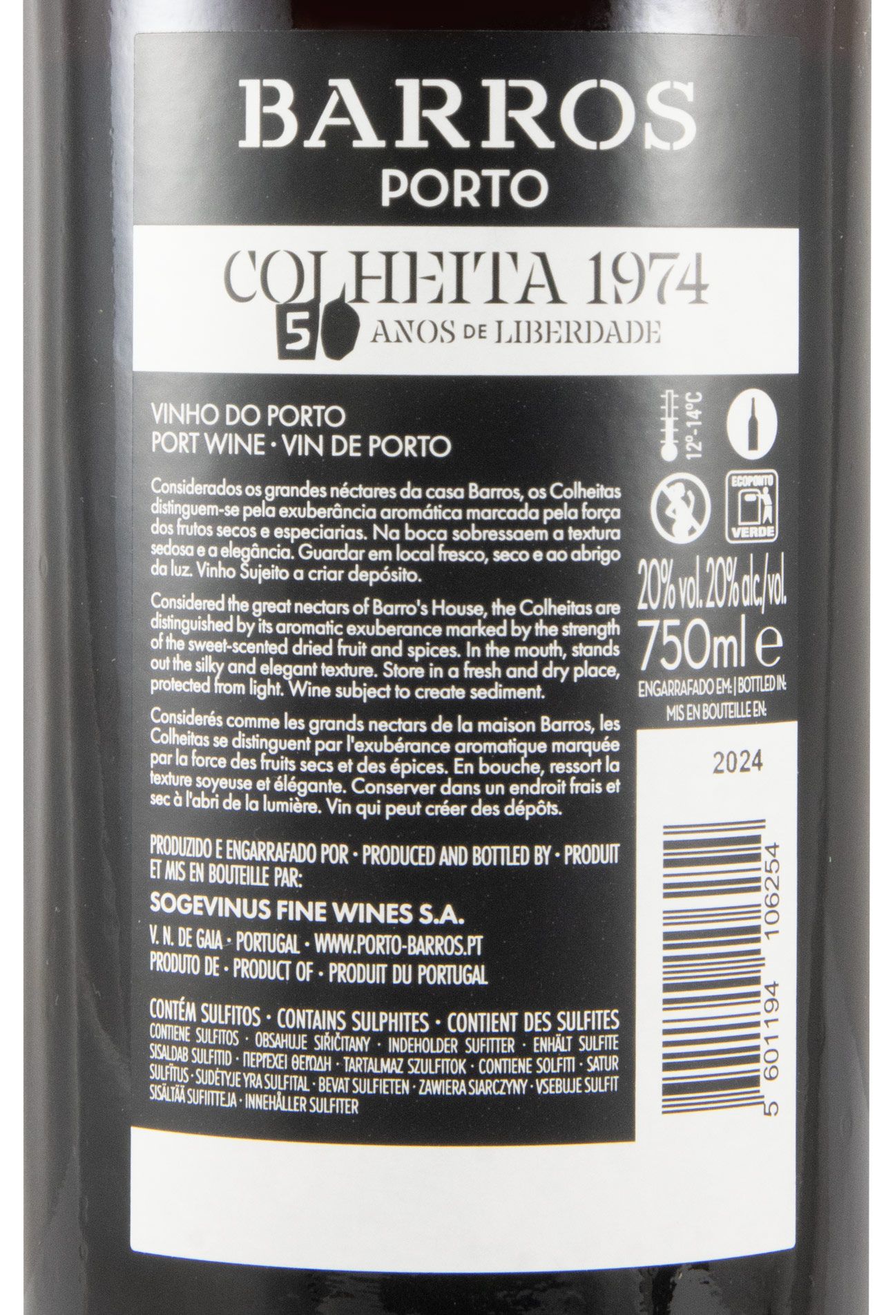 1974 Barros 50 Anos de Liberdade Colheita Porto