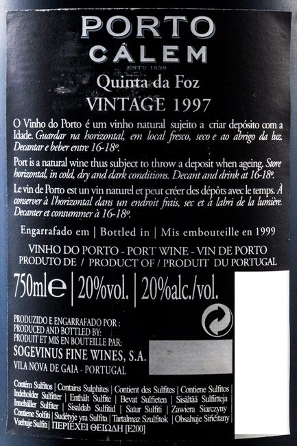 1997 Cálem Vintage Porto