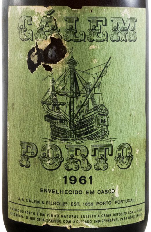 1961 Cálem Colheita Port (paper label)