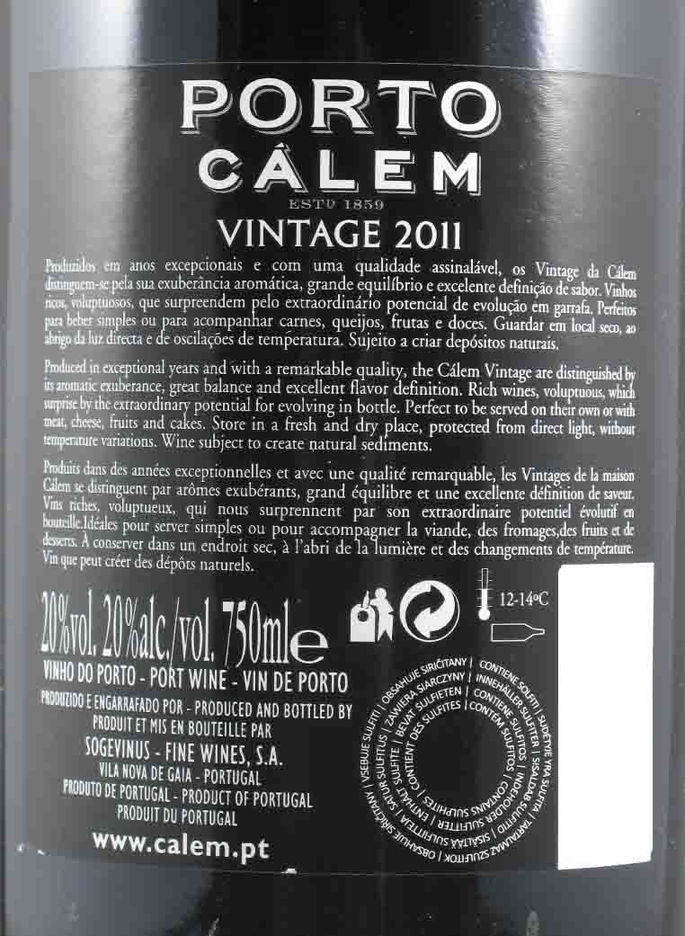 2011 Cálem Vintage Porto
