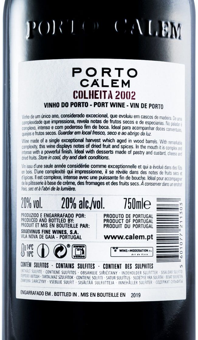 2002 Cálem Colheita Port
