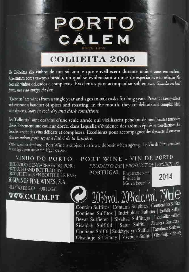 2005 Cálem Colheita Port