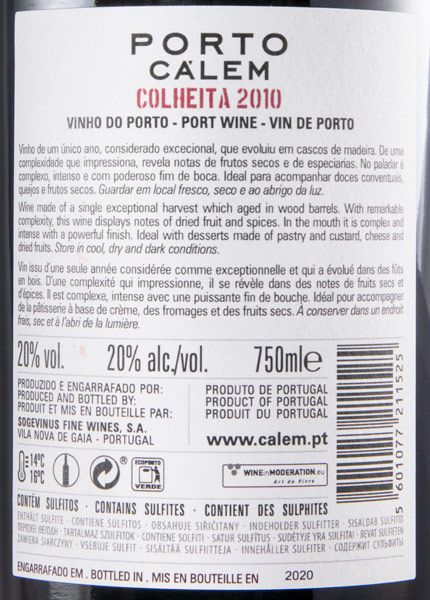 2010 Cálem Colheita Porto
