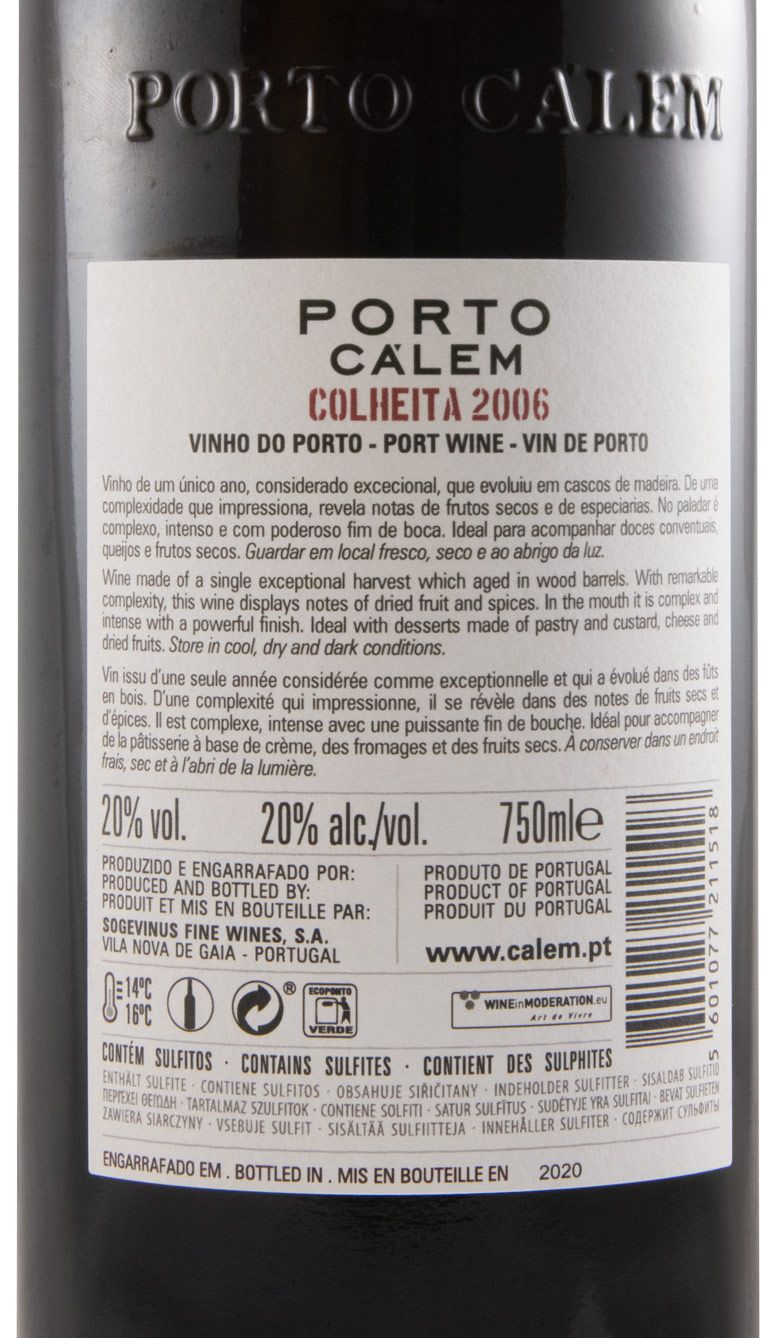 2006 Cálem Colheita Porto