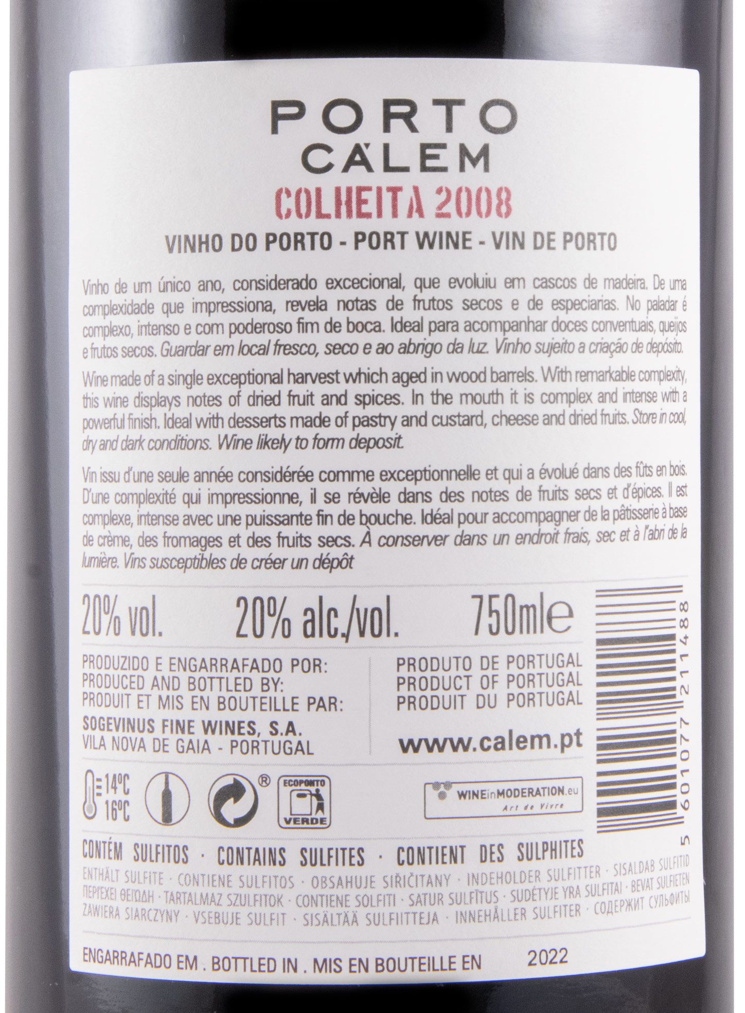 2008 Cálem Colheita Port
