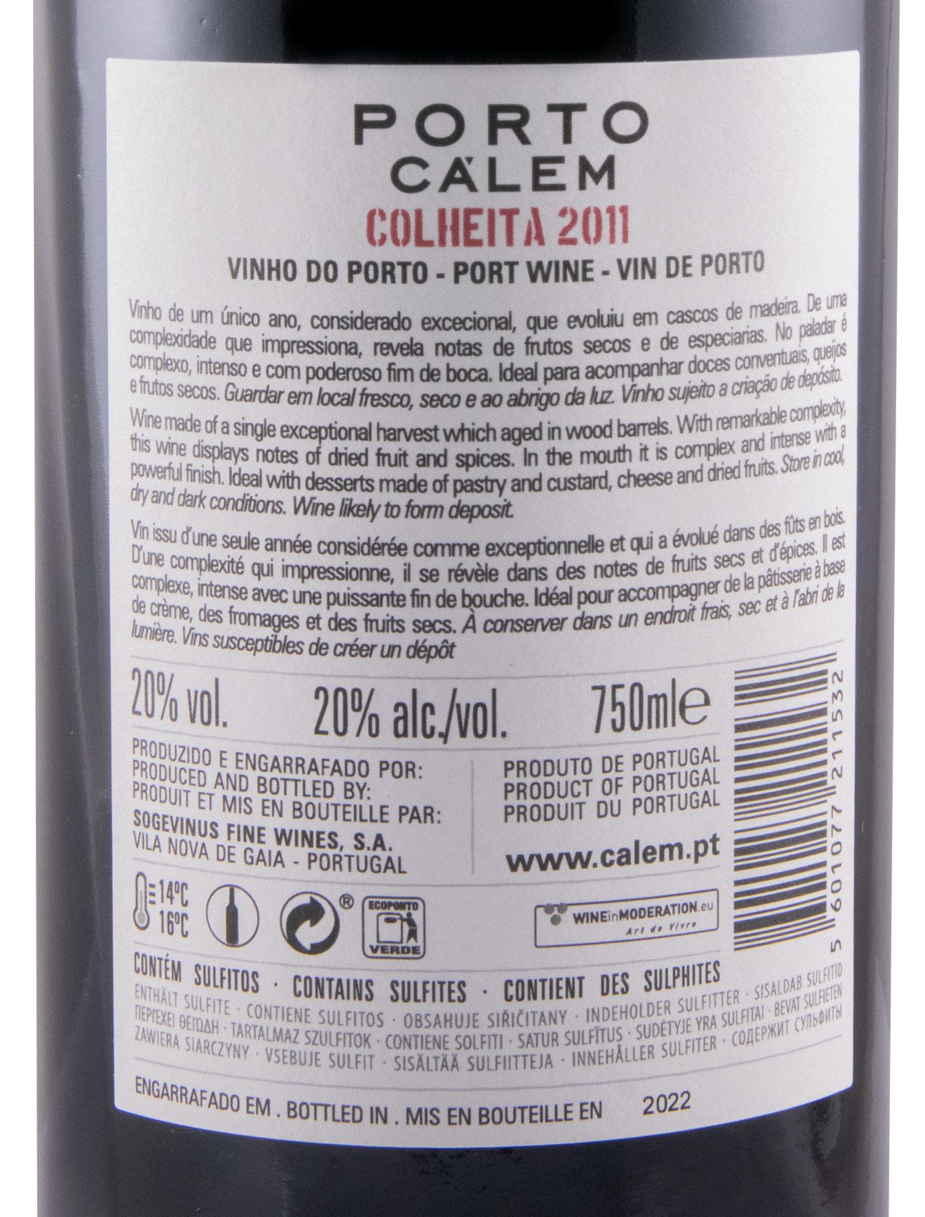 2011 Cálem Colheita Port