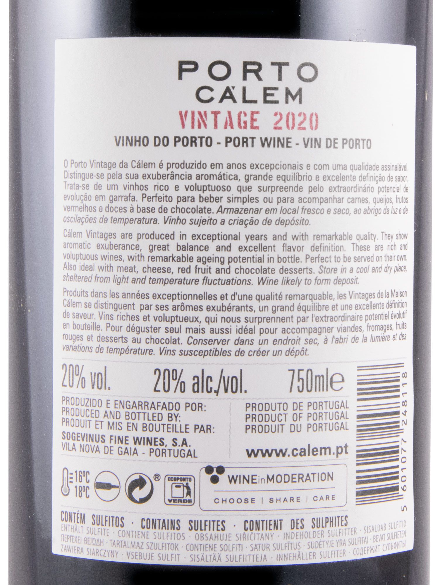 2020 Cálem Vintage Porto