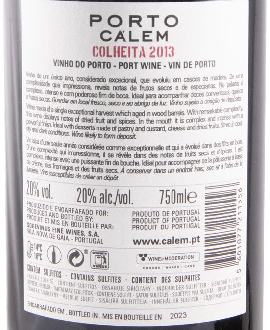 2013 Cálem Colheita Port