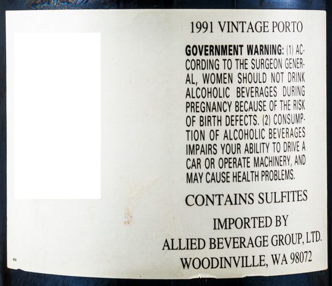 1991 Cockburn's Vintage Port