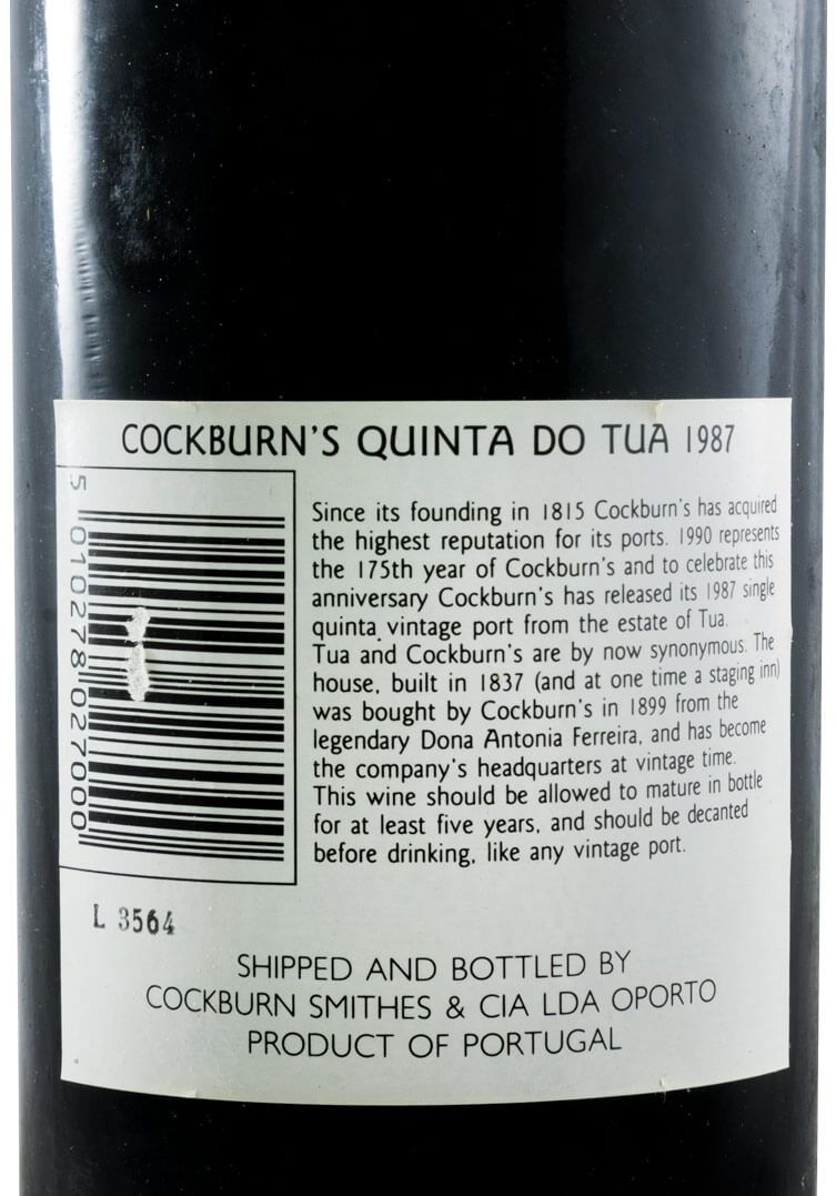 1987 Cockburn's Quinta do Tua Vintage Porto