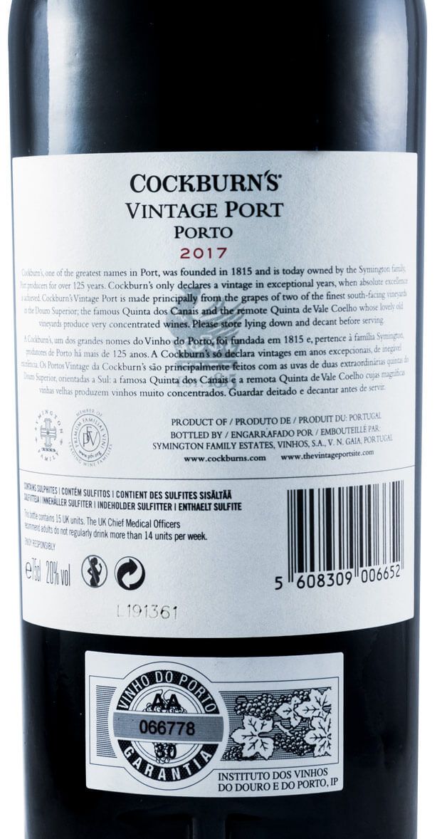 2017 Cockburn's Vintage Port