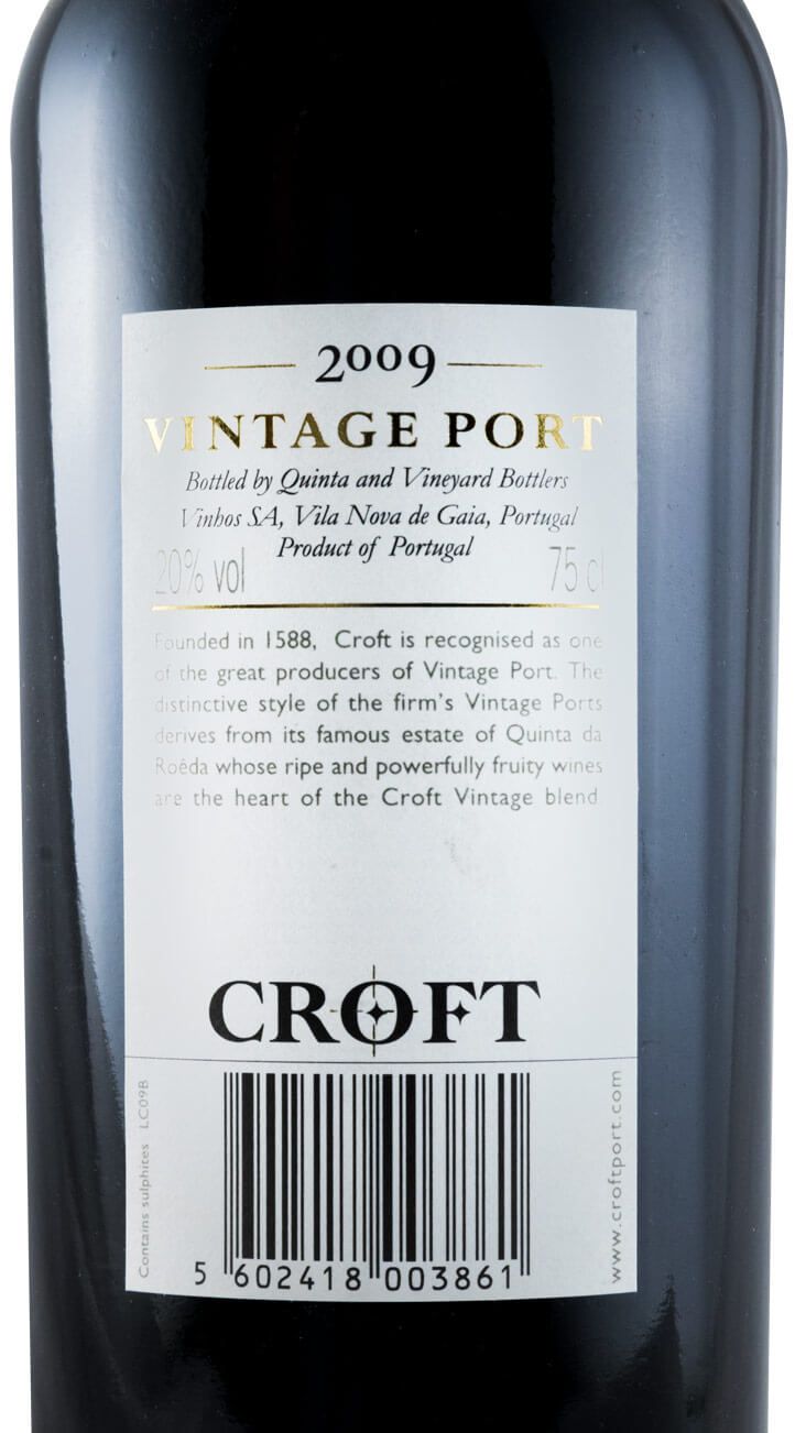 2009 Croft Vintage Porto
