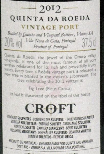 2012 Croft Quinta da Roêda Vintage Porto 37,5 cl