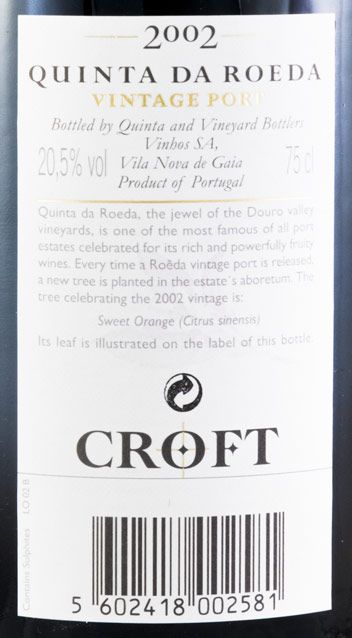 2002 Croft Vintage Quinta da Roêda Porto