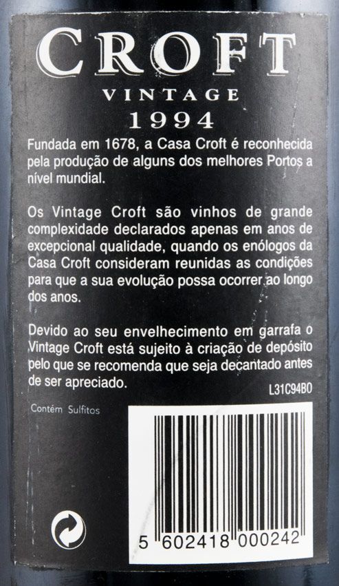 1994 Croft Vintage Porto