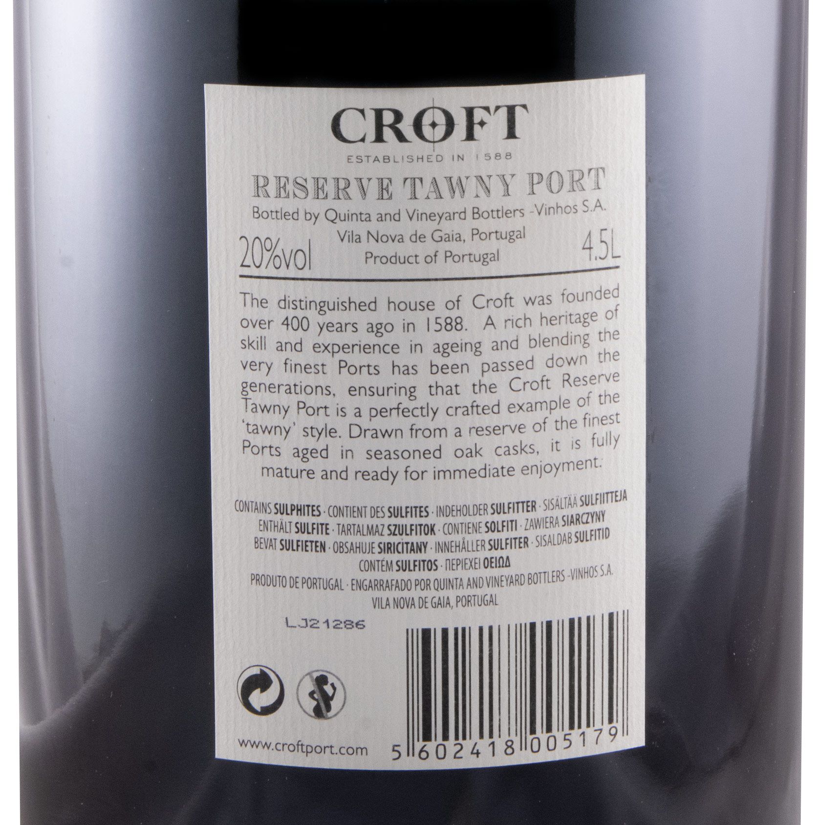 Croft Tawny Reserve Port 4.5L