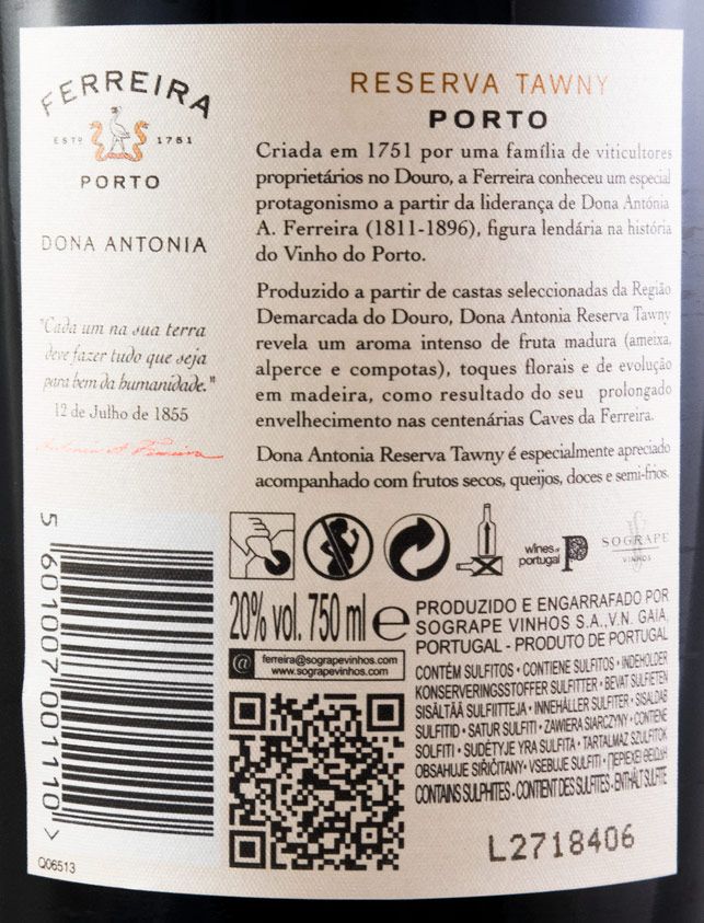Ferreira Dona Antonia Tawny Reserva Porto