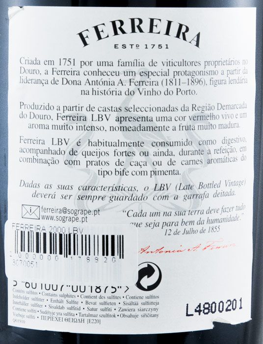 2000 Ferreira LBV Porto