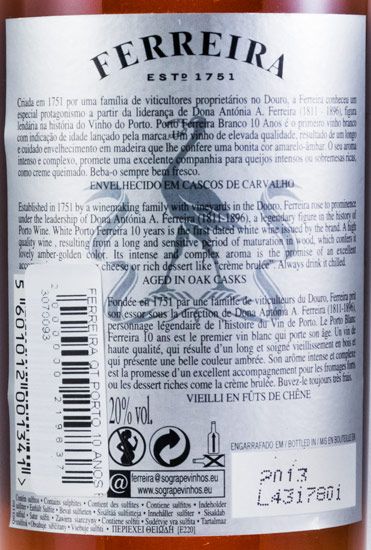 Ferreira Quinta do Porto White 10 years Port 37.5cl