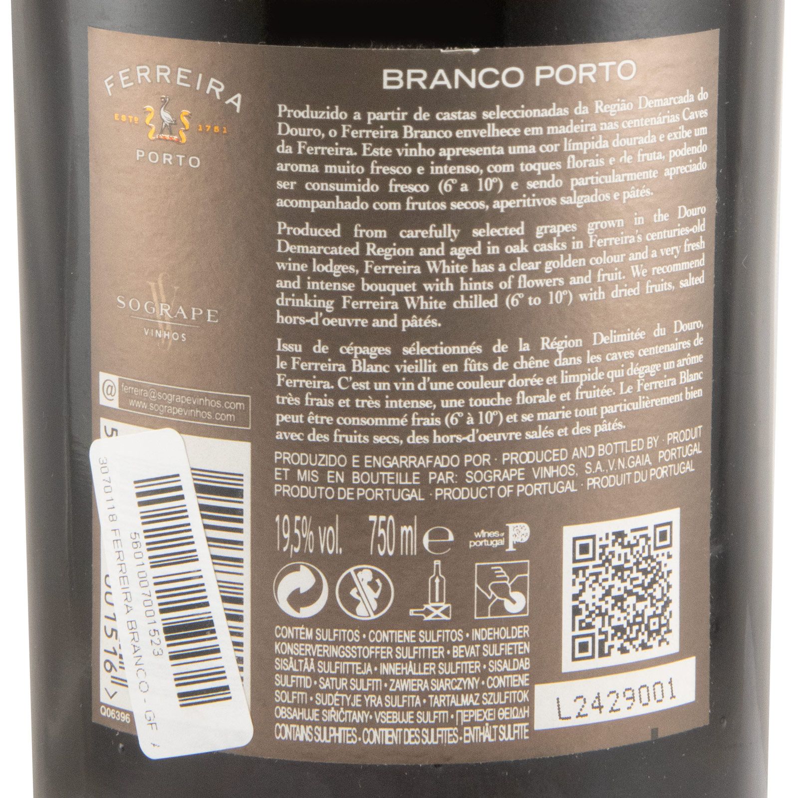 Ferreira Branco Port (former bottle)