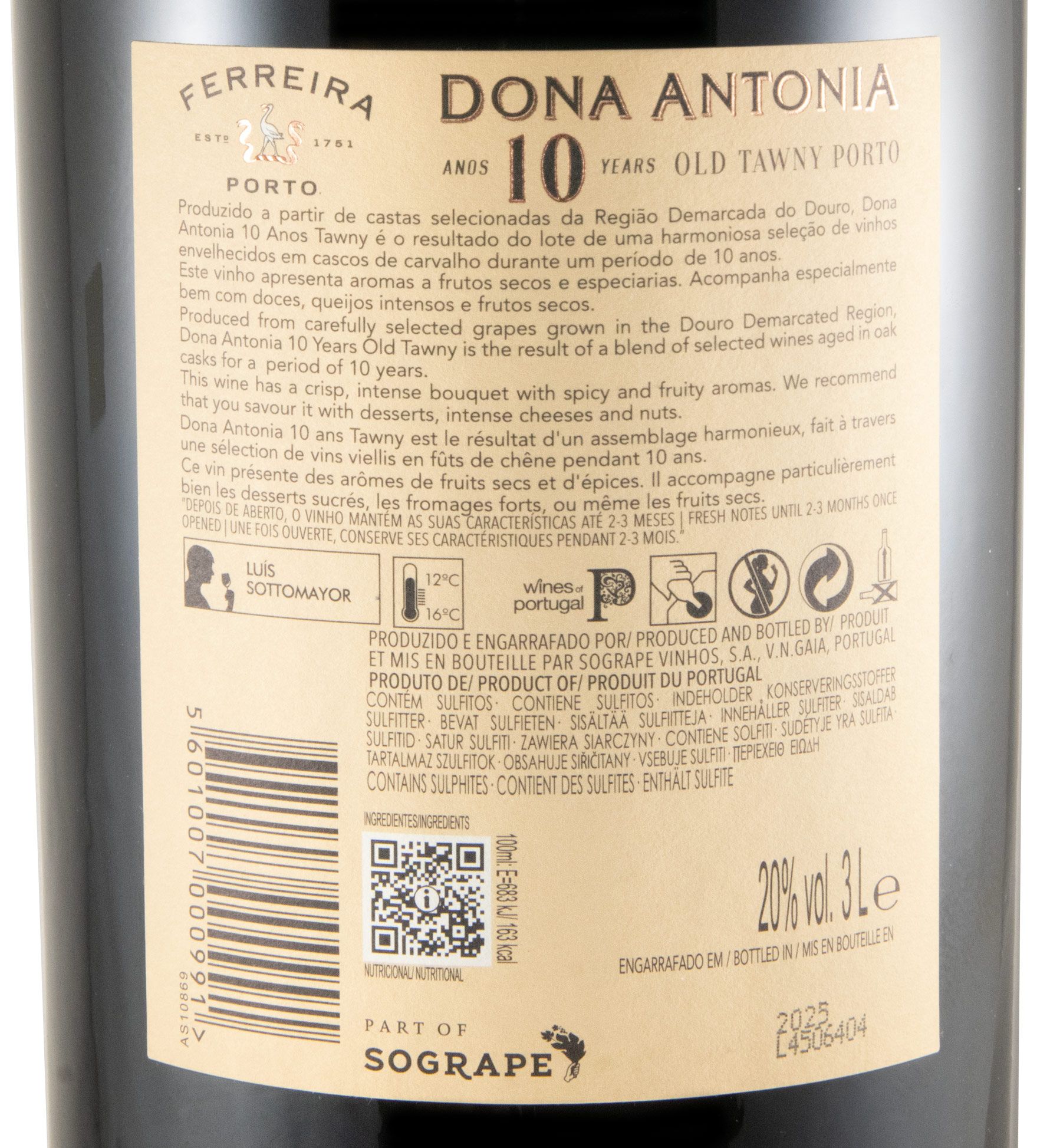 Ferreira Dona Antonia 10 years Port 3L
