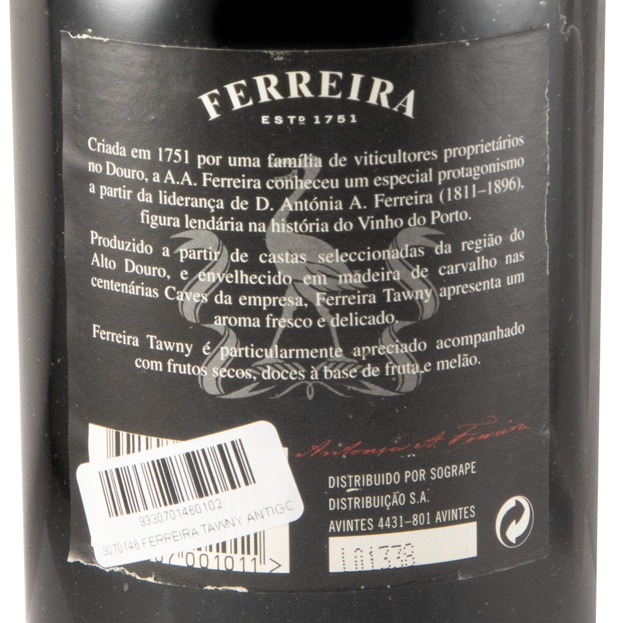 Ferreira Tawny Port (former bottle with black label)