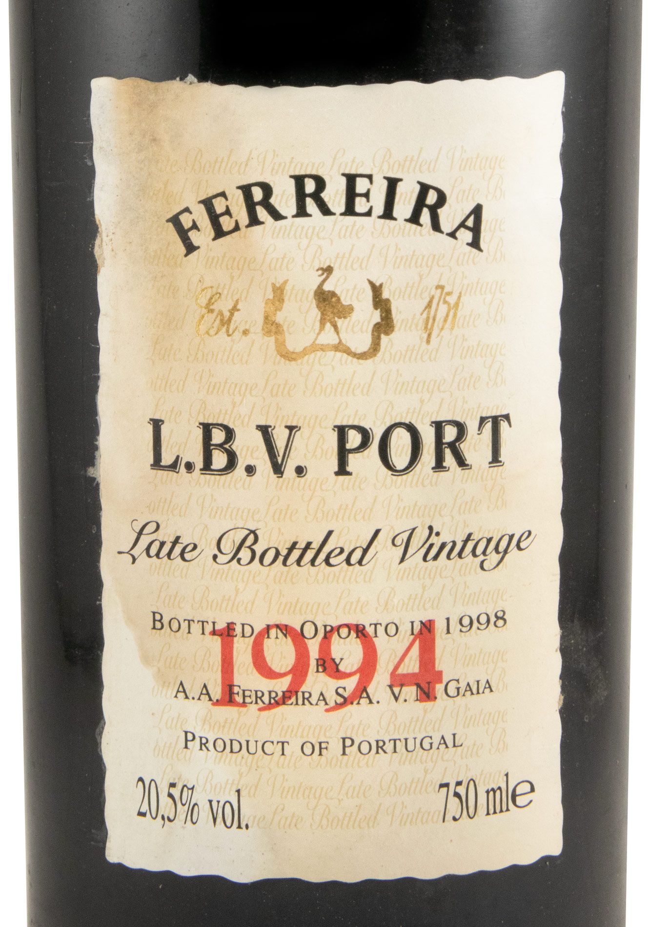 1994 Ferreira LBV Porto (engarrafado em 1998)
