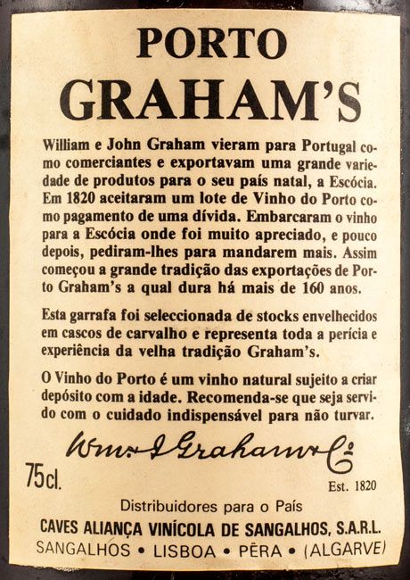 Graham's 30 years Port (former label)