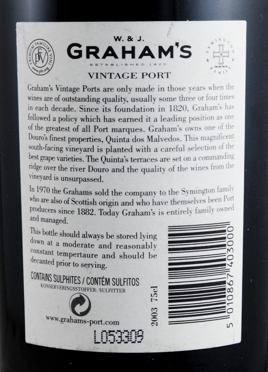 2003 Graham's Vintage Port